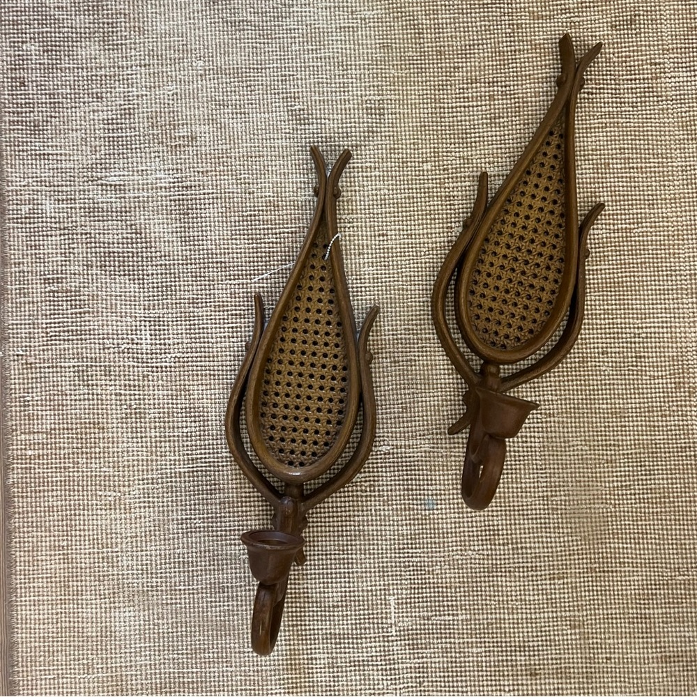 Faux cane candle holders 🕯️